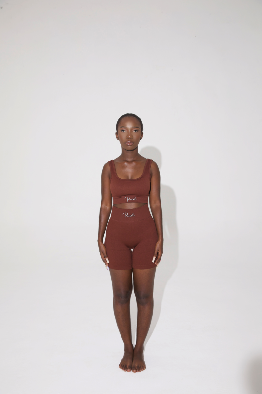 Chocolate | Crop Top + Shorts